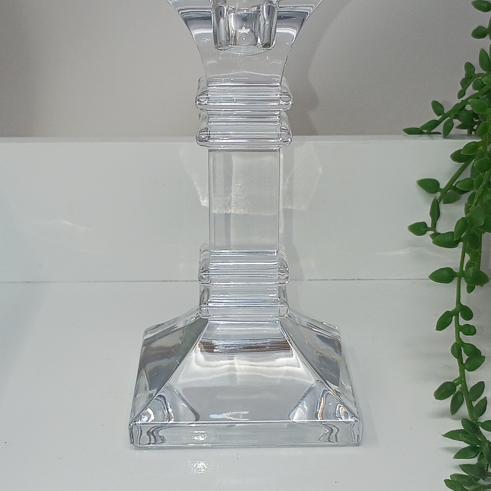 Marquis By Waterford Crystal Clear Glass Pillar Candle Holder